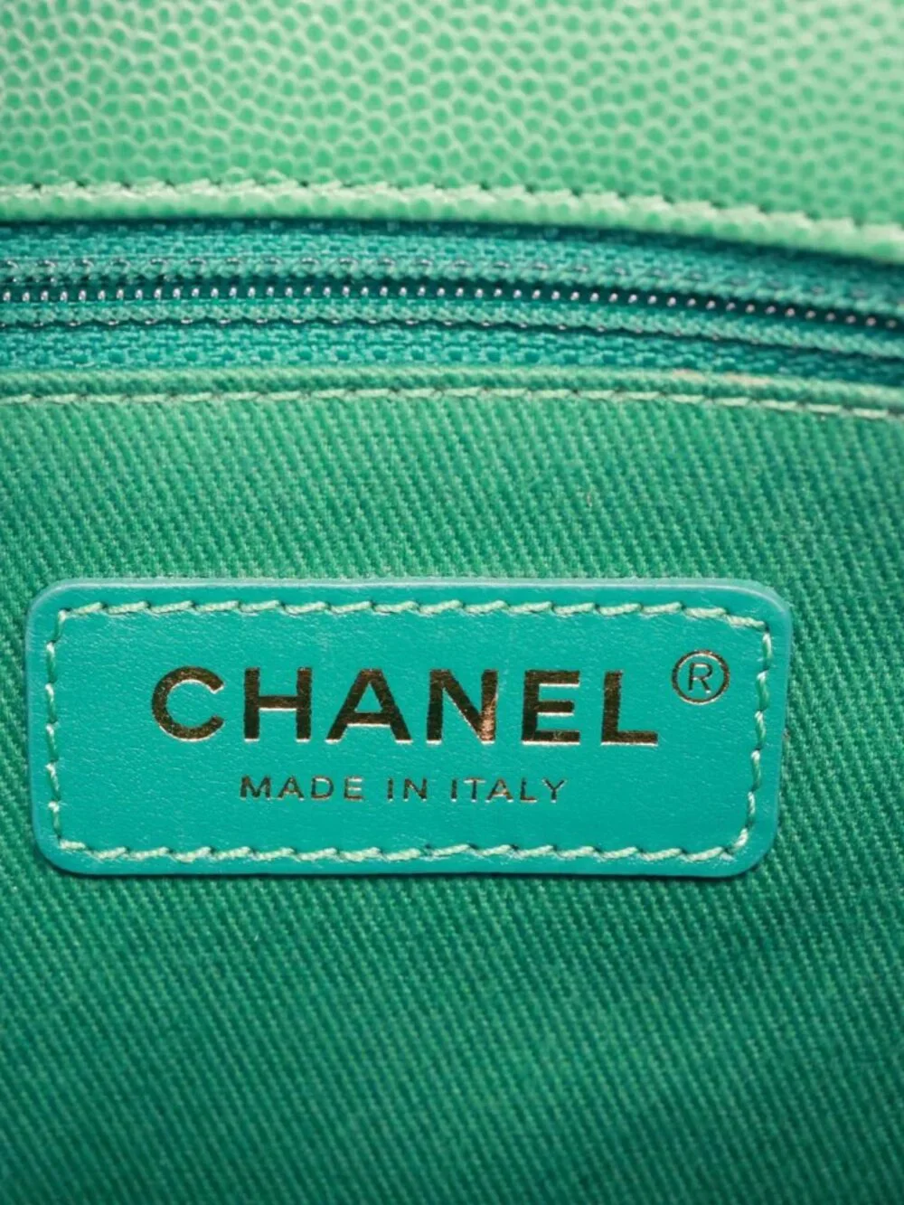 Chanel  Coco Handle Flap Small Quilted Caviar Leather Crossbody Bag Green